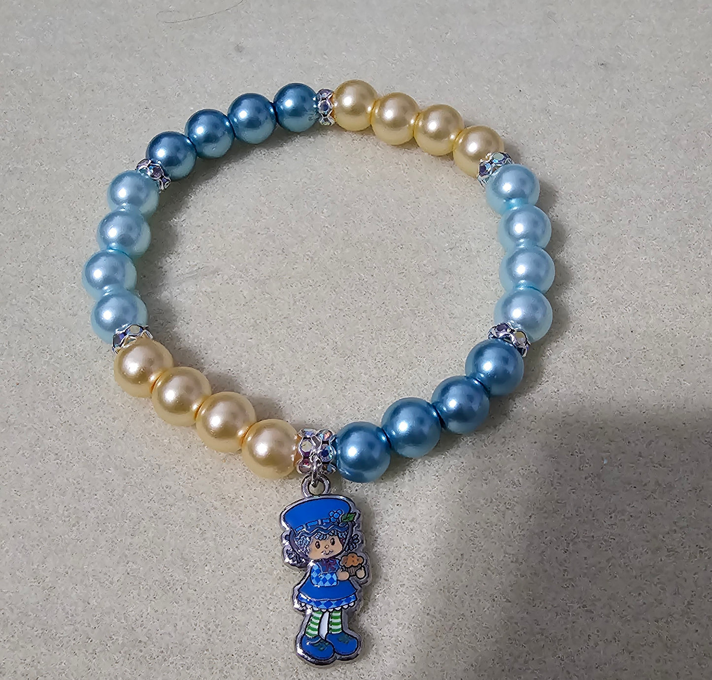 Blueberry Muffin Strawberry Shortcake Friend 8mm Pearl Beads Bracelet
