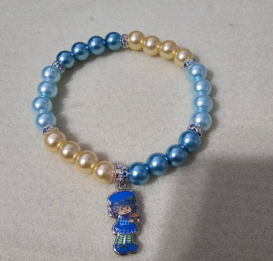 Blueberry Muffin Strawberry Shortcake Friend 8mm Pearl Beads Bracelet