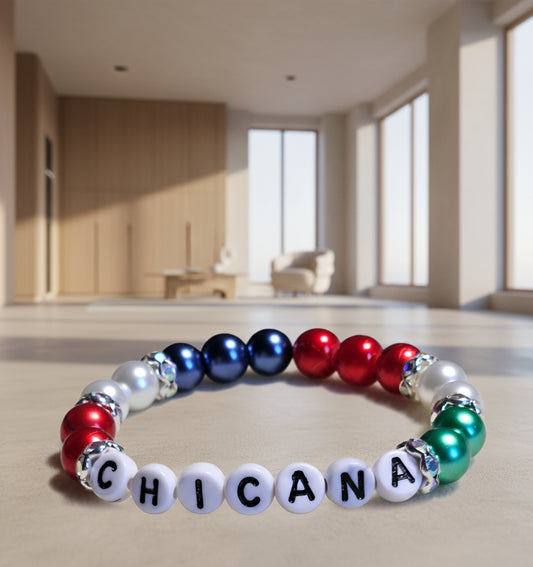 Chicana 8mm Bead Pearls Bracelet