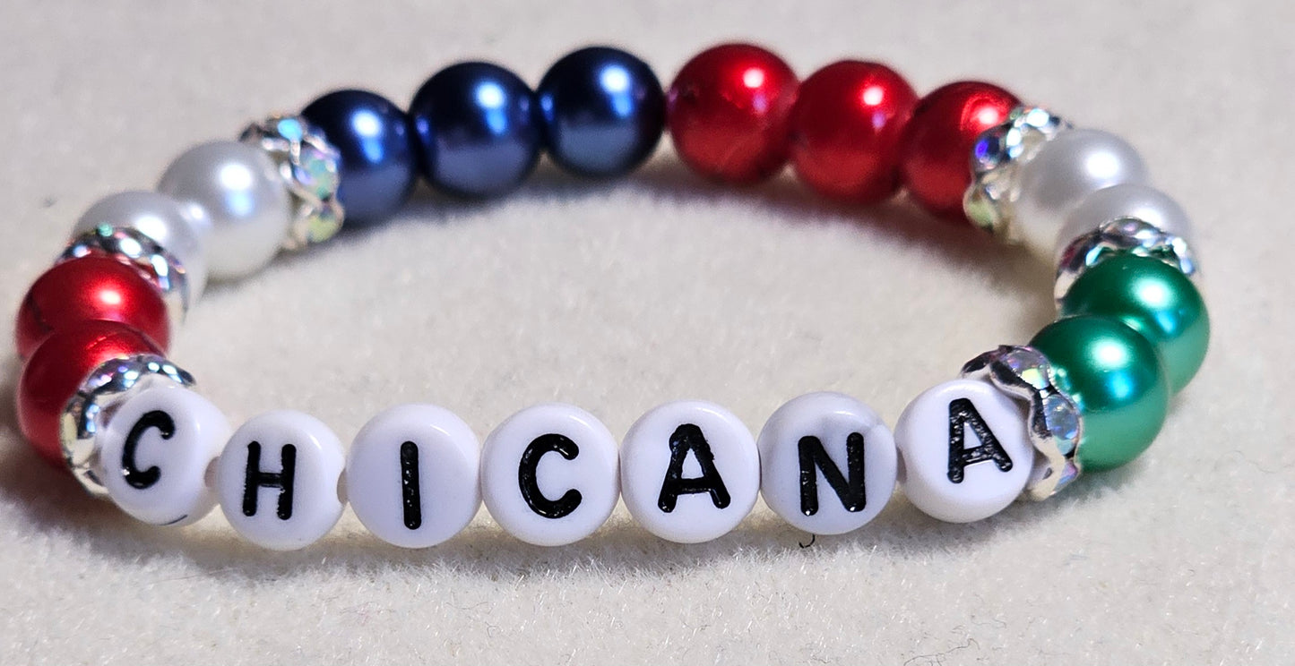 Chicana 8mm Bead Pearls Bracelet