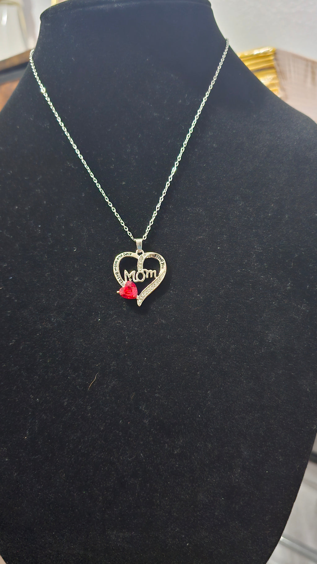 Mother Necklace with Heart Pendant.