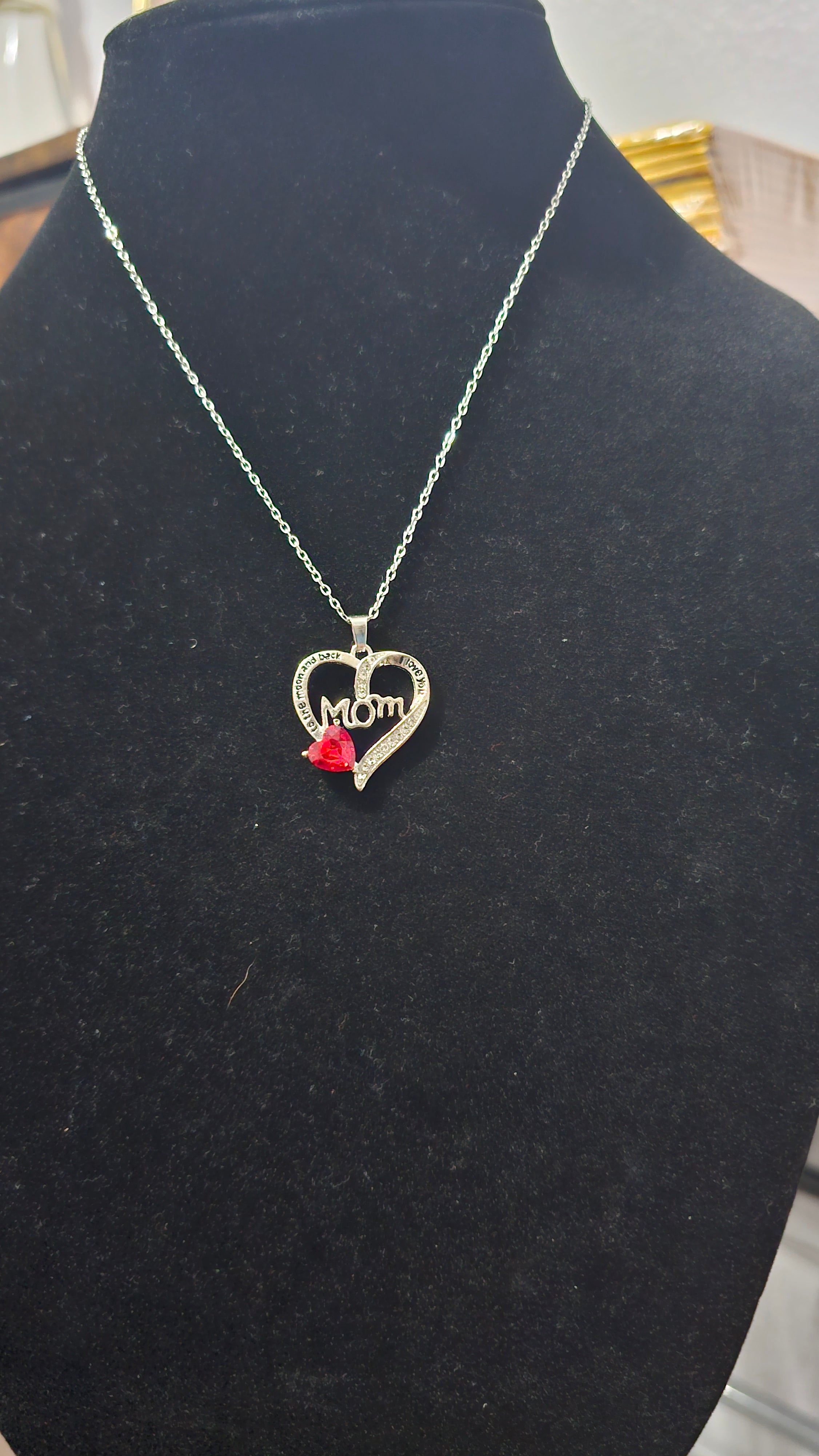 Mother Necklace with Heart Pendant.